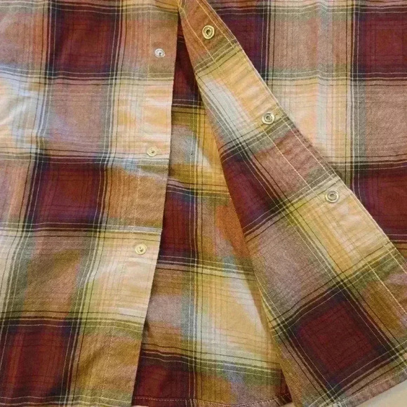 Levi's Plaid Snap Button Down Long Sleeve Shirt Red Size Medium - Picture 4 of 11